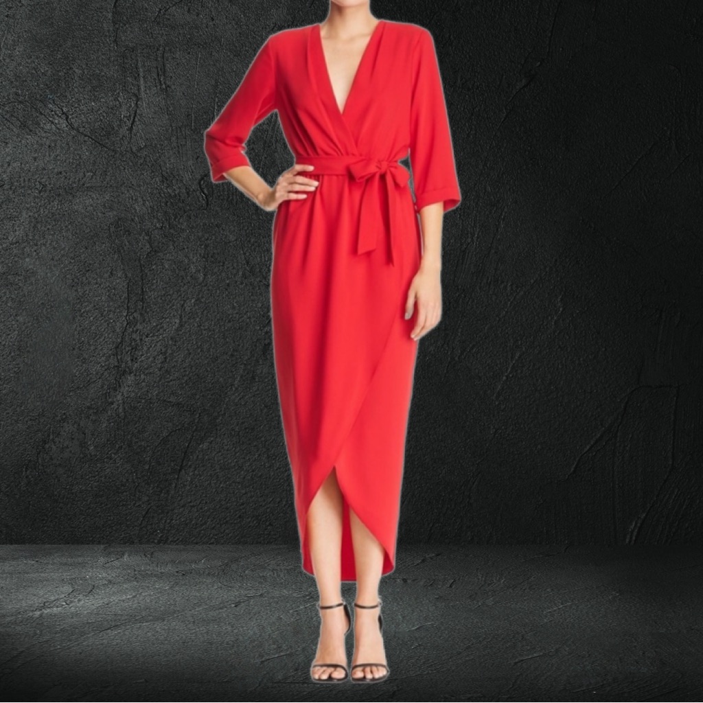 Amanda Uprichard- Red Timeless Wrap Dress